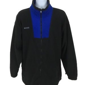 Columbia Mens Full Zip Black Fleece Jacket Large